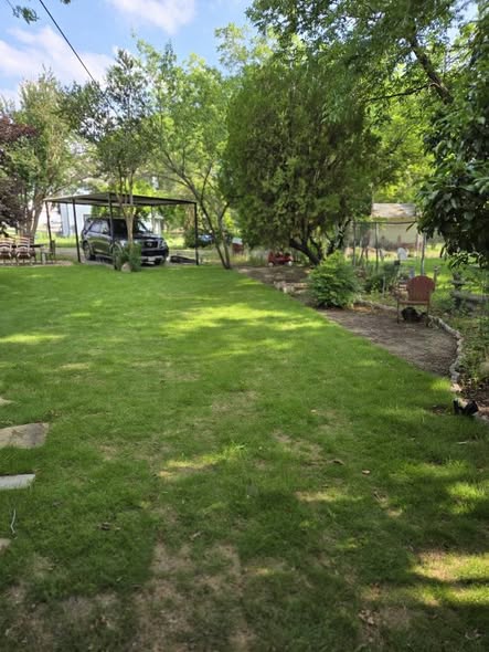 Corner lot lawn maintenance project